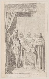 Blad 1 til «Prøyssisk-brandenburgsk statshistorie», andre del av Daniel Nikolaus Chodowiecki
