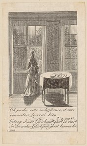 Plate 3 til «Karoline von Lichtfield» av Daniel Nikolaus Chodowiecki