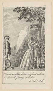 Blad 3 til Shakespeares "Stormen" av Daniel Nikolaus Chodowiecki