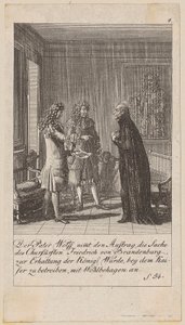 Blad 4 i serien «Brandenburgs historie» av Daniel Nikolaus Chodowiecki