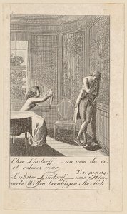 Plate 4 til «Karoline von Lichtfield» av Daniel Nikolaus Chodowiecki