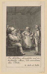 Blad 5 til Shakespeares «Kong Henrik IV» av Daniel Nikolaus Chodowiecki