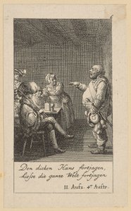 Blad 6 til Shakespeares «Kong Henrik IV» av Daniel Nikolaus Chodowiecki