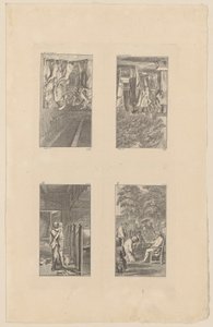 Side 9–12 om Pestalozzis «Lienhard og Gertrud» av Daniel Nikolaus Chodowiecki