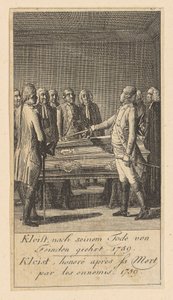 Plate 9 av «Brandenburgske krigsscener» av Daniel Nikolaus Chodowiecki