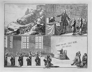Religionens virkninger. Til Basedows «Elementarwerk», tavle 48. av Daniel Nikolaus Chodowiecki
