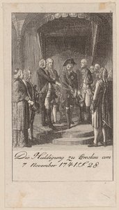 Hyllest i Breslau 7. november 1741 av Daniel Nikolaus Chodowiecki