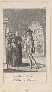 Luther i Worms, blad 11 fra serien «Oldtidens, middelalderens og nyere tids historie» av Daniel Nikolaus Chodowiecki