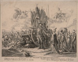 Prins Alexander Mikhaylovich Golitsyn ved beleiringen av Khotyn-festningen 1769, 1769 av Daniel Nikolaus Chodowiecki