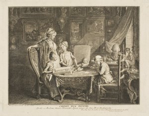 Kunstneren og hans familie av Daniel Nikolaus Chodowiecki