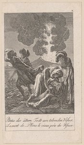 Plinius den eldres død, blad 7 i serien «Eldre, middelalderlig og nyere historie» av Daniel Nikolaus Chodowiecki
