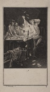 Utvis tålmodighet og forakt for rikdom (Übung der Gedult und der Verachtung des reichthums) av Daniel Nikolaus Chodowiecki
