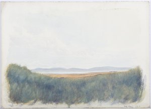 Holy Island, 1893 (blyant og wc på papir) av Daniel Oliver