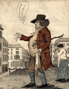 Balladeselger, tidlig på 1800-tallet (håndfarget gravering)
