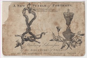 Puslespillportretter av kongene og dronningene av England og Frankrike, 1794.