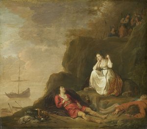Theagenes og Chariclea, ca. 1625–1640 (olje på panel) av Daniel Thivart