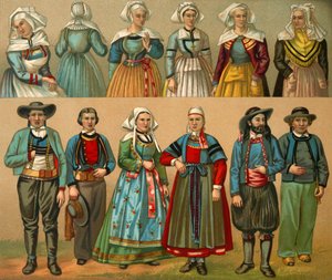 Fransk nasjonaldrakt, sent på 1800-tallet.