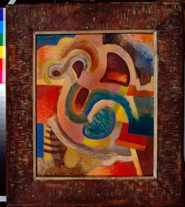 "Abstract Composition No 8" (Abstract Composition No 8) Maleri av Vladimir Davidovich Baranov-Rossine (Baranov Rossine) (1888-1942) 1913 Dim 64x50 cm Privat samling av Daniel Vladimir Baranoff Rossine