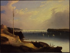 New York havn, ca. 1835 av Daniel Wadsworth