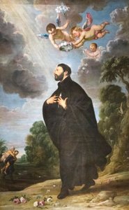 St Francis Xavier, altertavle (olje på lerret) av Daniel & Wildens Jan (1586 1653) Seghers