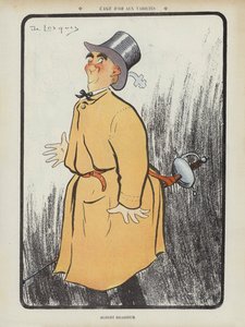 Albert Brasseur , fransk komiker og operettesanger. Illustrasjon for Le Rire