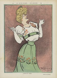 Charlotte Wiehe, dansk skuespillerinne. Illustrasjon for Le Rire