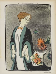 Eleonora Duse , italiensk skuespillerinne. Illustrasjon for Le Rire