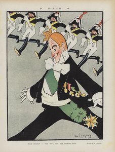 Den franske skuespilleren Max Dearly. Illustrasjon for Le Rire