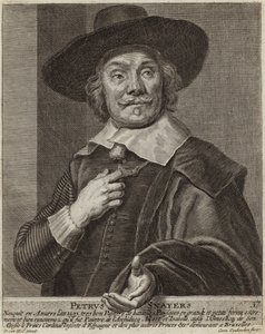 Portrett av Pieter Snayers av Daniel van Heil
