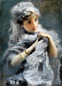 Den engelske jenta, 1886. av Daniele Ranzoni