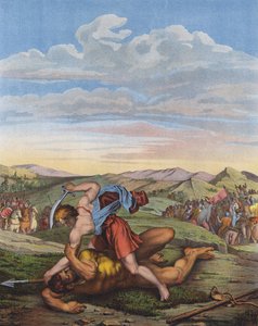 David beseiret Goliat av Daniele da Volterra 1509 66 after Daniele da Volterra 1509 66 after
