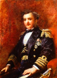 Portrett av admiral Mervyn Medlycott, av Daniele Ranzoni, olje på lerret