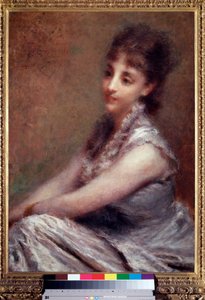 Portrett av grevinnen Arrivabene Maleri av Daniele Ranzoni (1843-1889) 1880 Dim 61x87 cm Milano, Galleria d