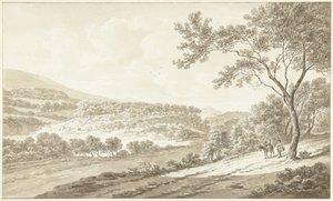 Utsikt over Palestrina, sett fra Villa Adriana