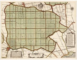 Beemsterlants Caerte, Historisk kart over Beemster, Nederland av Daniël van Breen