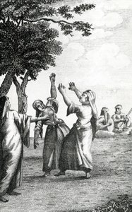 Dancing Girls in Egypt, hentet fra Niebuhrs Travels through Arabia og andre land i øst, 1792 av Danish School