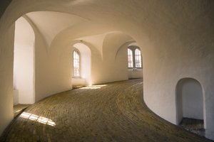 Interiøret i det runde tårnet, ferdigstilt 1643