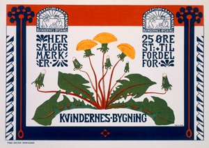 Plakat som reklamerer for kvinnebygningen, sent på 1800-tallet – begynnelsen av 1900-tallet
