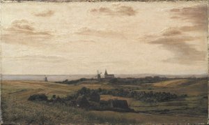 Utsikt mot Assens på Fyn. I det fjerne kysten av Schleswig av Dankvart Dreyer