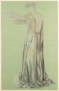 En studie for Dantes drøm av Dante Gabriel Charles Rossetti