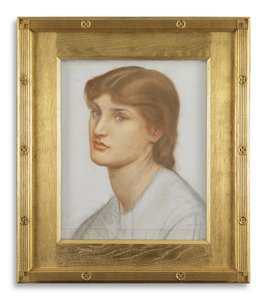 Alexa Wilding (farget kritt på papir) av Dante Gabriel Charles Rossetti