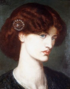 Beatrice, et portrett av Jane Morris av Dante Gabriel Charles Rossetti