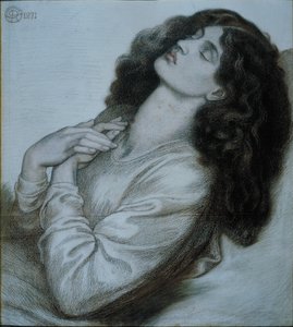 Dantes drøm på tidspunktet for Beatrices død av Dante Gabriel Charles Rossetti