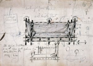 Design for sofa av Dante Gabriel Charles Rossetti