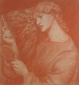 Lady Lilith (rødt kritt på papir)