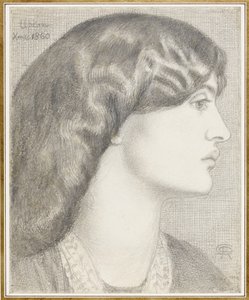 Fru William Morris, 1860 av Dante Gabriel Charles Rossetti