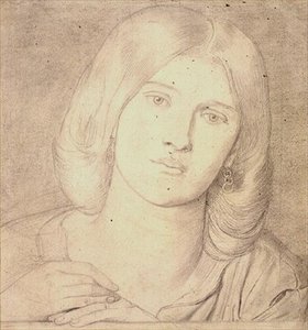No.1537 Miss Fanny Cornforth, ca. 1860 (blyant på papir) av Dante Gabriel Charles Rossetti
