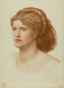 Portrett av Fanny Cornforth, hode og skuldre, 1874 av Dante Gabriel Charles Rossetti