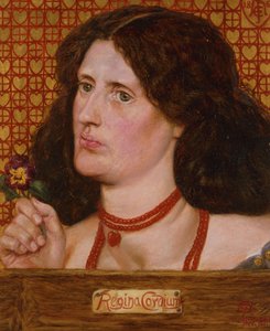 Queen of the Hearts - Portrett av Ellen Heaton, 1861 av Dante Gabriel Charles Rossetti