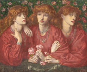 Rosa Triplex: Et trippelportrett av May Morris, 1874 av Dante Gabriel Charles Rossetti